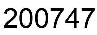 Number 200747 black image