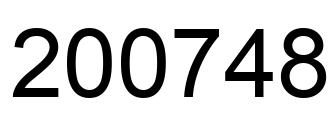 Number 200748 black image