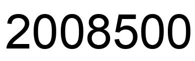 Número 2008500 imagen negro