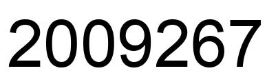 Número 2009267 imagen negro