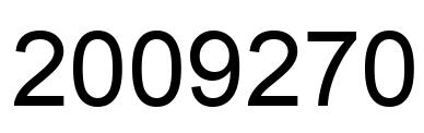 Number 2009270 black image