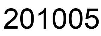 Number 201005 black image