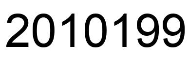 Number 2010199 black image