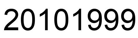 Número 20101999 imagen negro