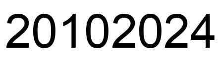 Number 20102024 black image