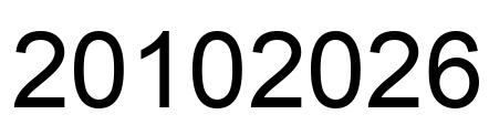 Number 20102026 black image
