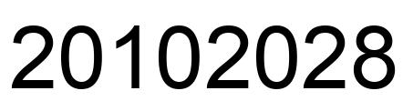 Number 20102028 black image