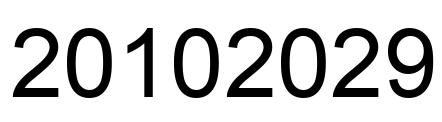 Number 20102029 black image