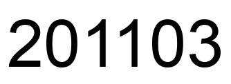 Number 201103 black image