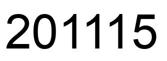 Number 201115 black image