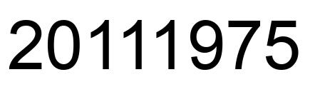 Number 20111975 black image