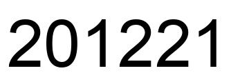 Number 201221 black image