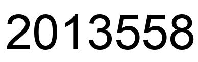 Number 2013558 black image