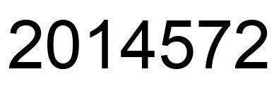 Number 2014572 black image