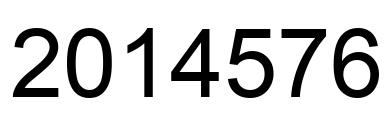 Number 2014576 black image