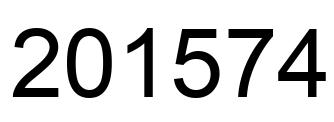 Number 201574 black image