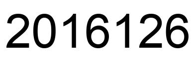 Number 2016126 black image