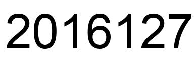 Number 2016127 black image
