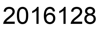 Number 2016128 black image