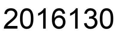 Number 2016130 black image