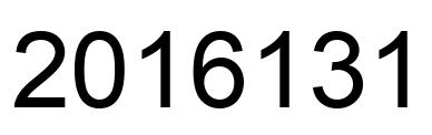 Number 2016131 black image