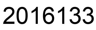 Number 2016133 black image
