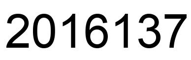 Number 2016137 black image