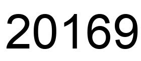 Número 20169 imagen negro