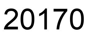 Number 20170 black image