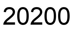 Number 20200 black image