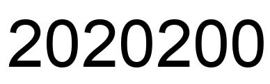 Número 2020200 imagen negro