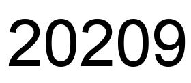 Number 20209 black image