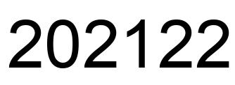 Number 202122 black image
