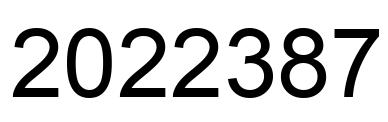 Número 2022387 imagen negro