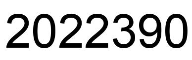 Número 2022390 imagen negro