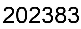 Number 202383 black image