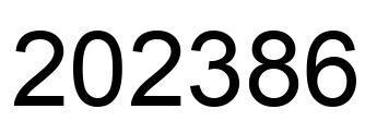 Número 202386 imagen negro