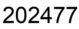 Number 202477 black image