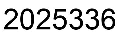 Number 2025336 black image