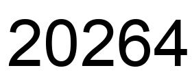 Number 20264 black image