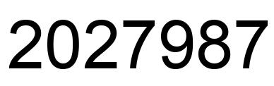 Number 2027987 black image