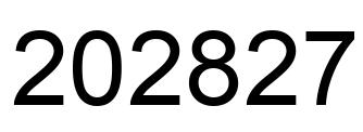 Number 202827 black image