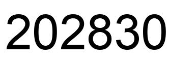 Number 202830 black image