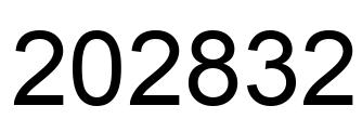 Number 202832 black image