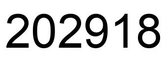 Number 202918 black image
