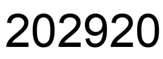 Number 202920 black image