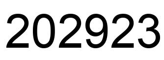 Number 202923 black image