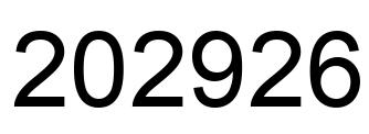 Number 202926 black image