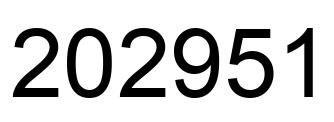 Number 202951 black image