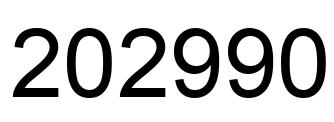 Number 202990 black image